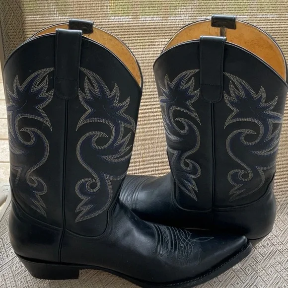 Go West Black Cowboy Men’s Boots Size 39.5